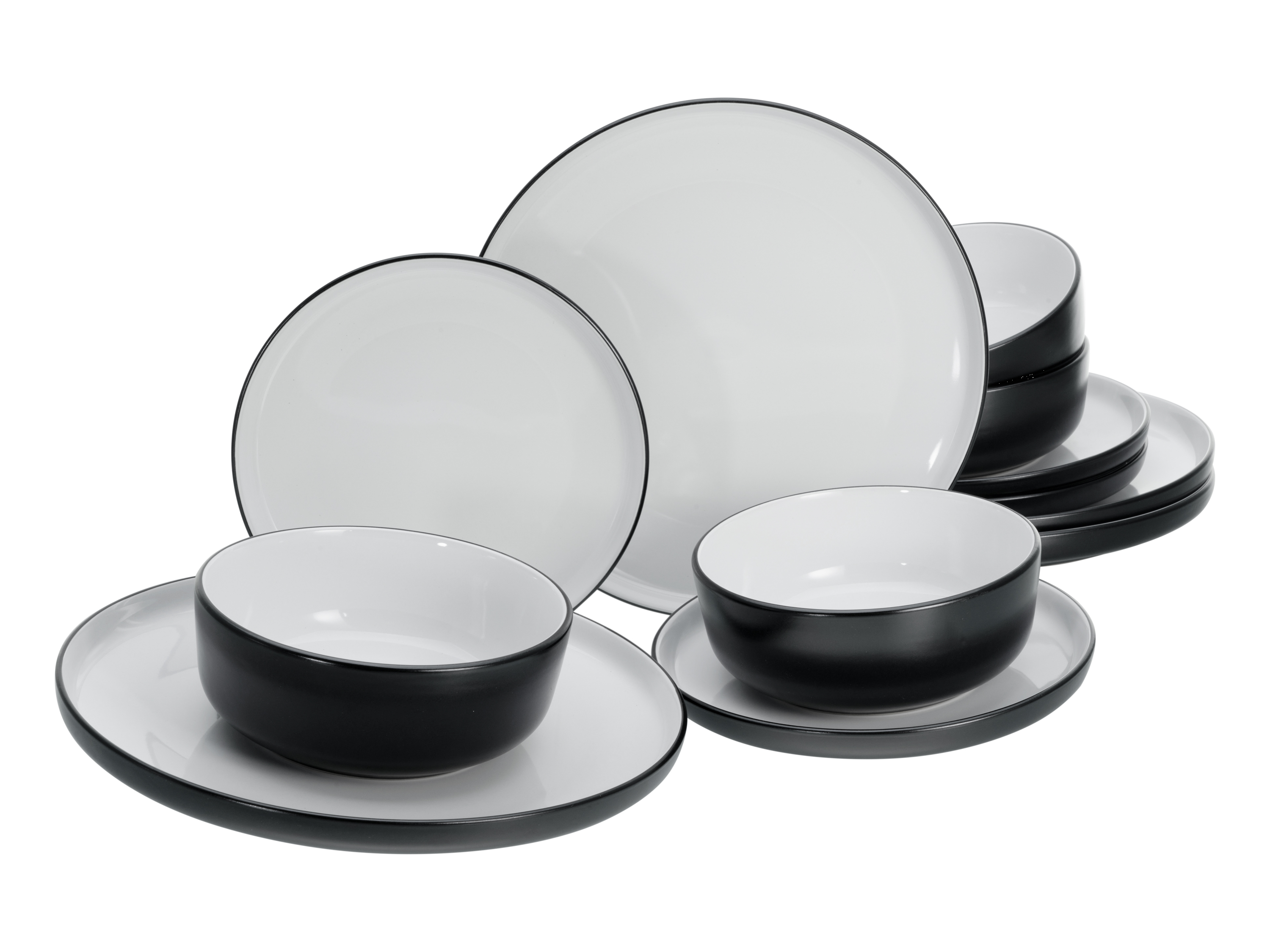 Creatable Serviesset Nordic Cool Black (12-delige bordenset)