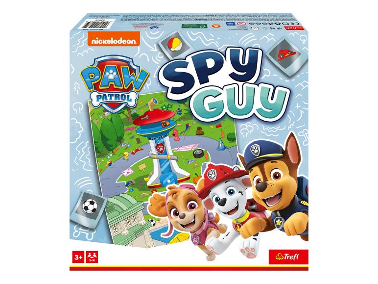 Paw Patrol Spy Guy bordspel van Nickelodeon, met Skye, Marshall en Chase.