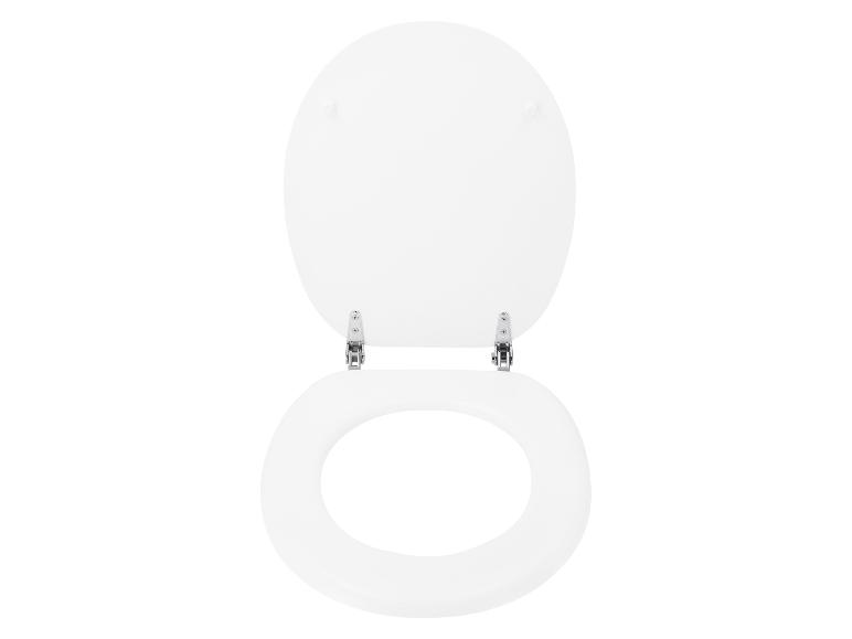 Witte toiletbril met open deksel, geïsoleerd op een witte achtergrond
