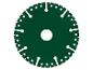 Groene diamantdoorslijpschijf met gesegmenteerde tanden