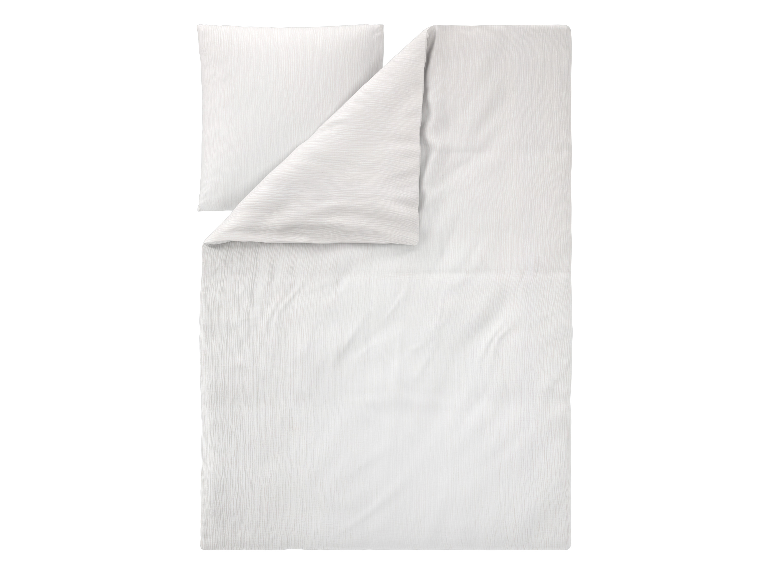 LIVARNO Mousseline dekbedovertrek 140 x 200 cm (wit)