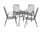 Metalen tuintafel met vier stoelen