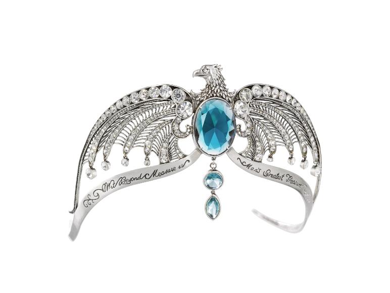 The Noble Collection Ravenklauw diadeem met blauwe kristallen en gravure
