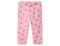 Roze legging met aardbeienprint.