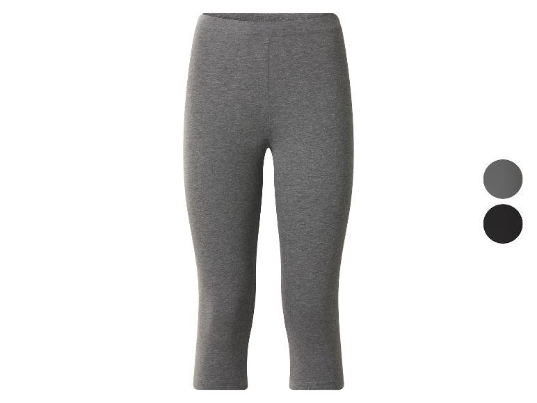 Grijze capri legging voor dames met donkergrijze en zwarte kleuropties.