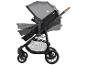 Combi kinderwagen met wieg en zitgedeelte, modern design.