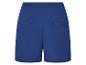 Donkerblauwe shorts voor dames, klassieke pasvorm.