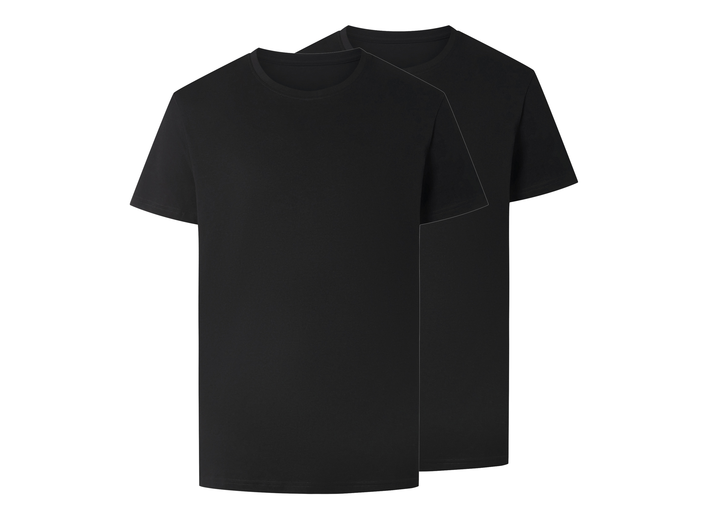 esmara Men Set van 2 heren T-shirts (Zwart, M)