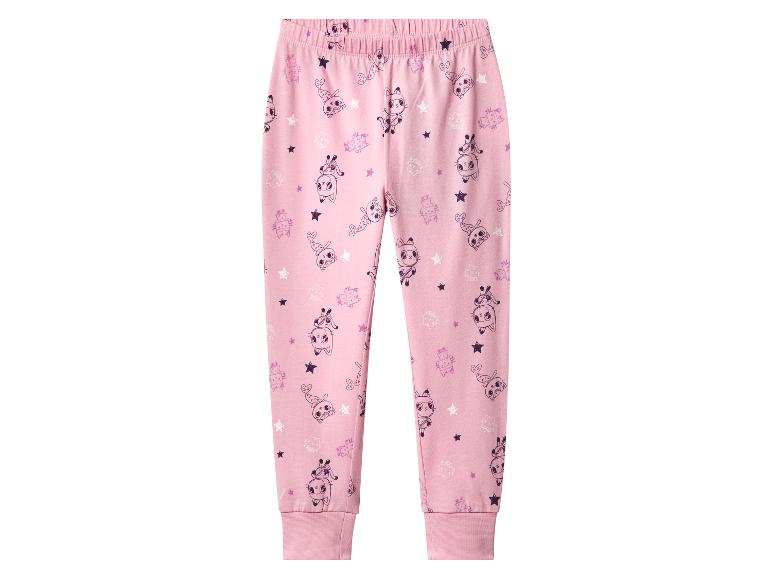 Roze kinder joggingbroek met katten- en sterrenprint