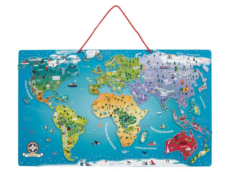 Ga naar volledige schermweergave: Playtive Magnetische wereldkaart/kaart van Europa - afbeelding 2