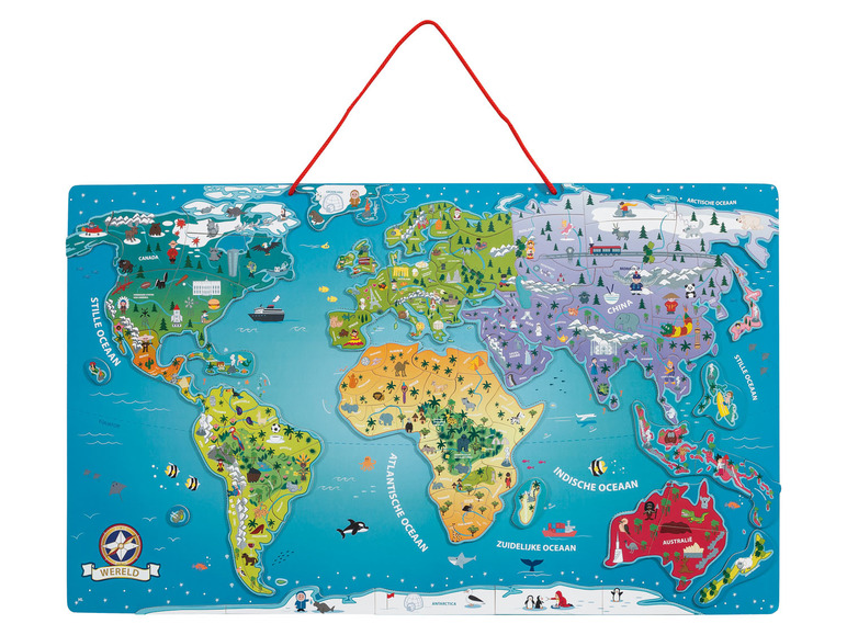 Magnetische wereldkaart/kaart van Europa