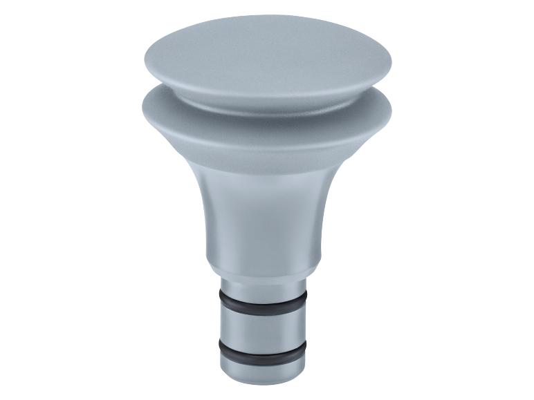 Dubbele lichtgrijze dop met afdichting.