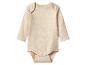 Beige baby romper met lange mouwen