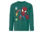 Groen shirt met lange mouwen met Spider-Man en superheldenmaskers.