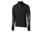 Zwarte lange mouwen trainingshirt met reflecterende details.