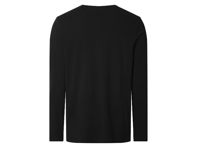 Effen zwart T-shirt met lange mouwen, achterkant