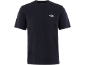 Donkerblauw T-shirt met korte mouwen en een klein wit diamantlogo op de borst.