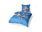 Blauw kinderbeddengoed met cartoonhondenprints