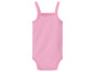 Een roze baby romper.