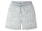 Lichtblauwe shorts met bloemenprint.
