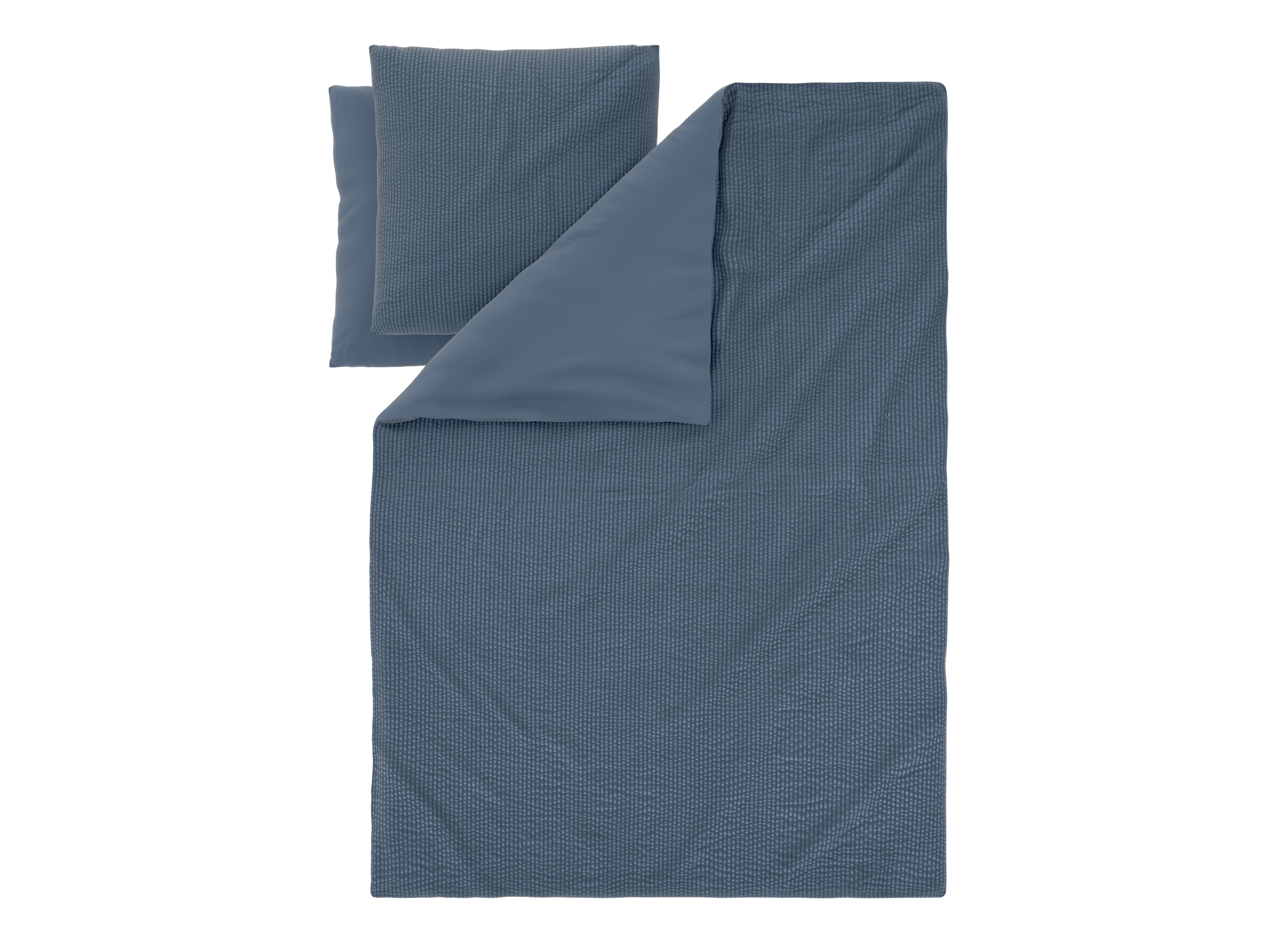 LIVARNO Seersucker dekbedovertrek 200 x 200 cm (Blauw)