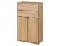 Houten kast met twee laden en twee deuren.