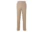 Beige high-waisted broek met gouden knopen.