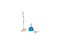 KLEIN Bluey kinderschoonmaakset met bezem, stoffer and blik.