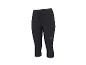 Zwarte dames capri sportlegging met trekkoord en zak met rits.