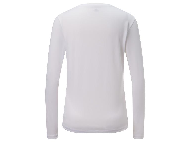 Wit dames t-shirt met lange mouwen.