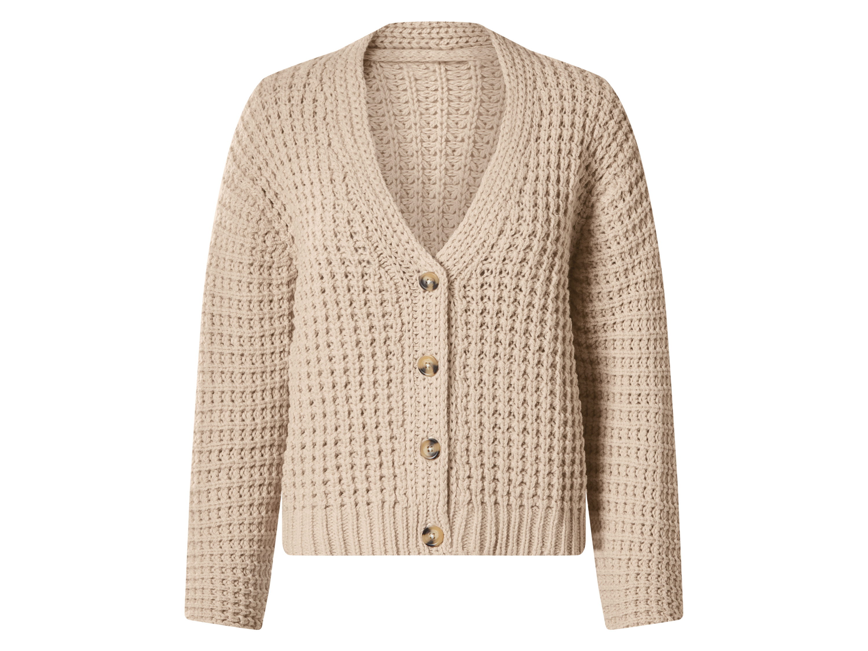 ESMARA Dames gebreid vest (Beige, L (44/46))