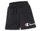 Zwarte Champion shorts, elastische tailleband met koord.