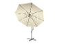 Beige parasol met donkergrijze paal en kruisvoet