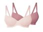 Twee bh's, één lichtroze en één poederroze.