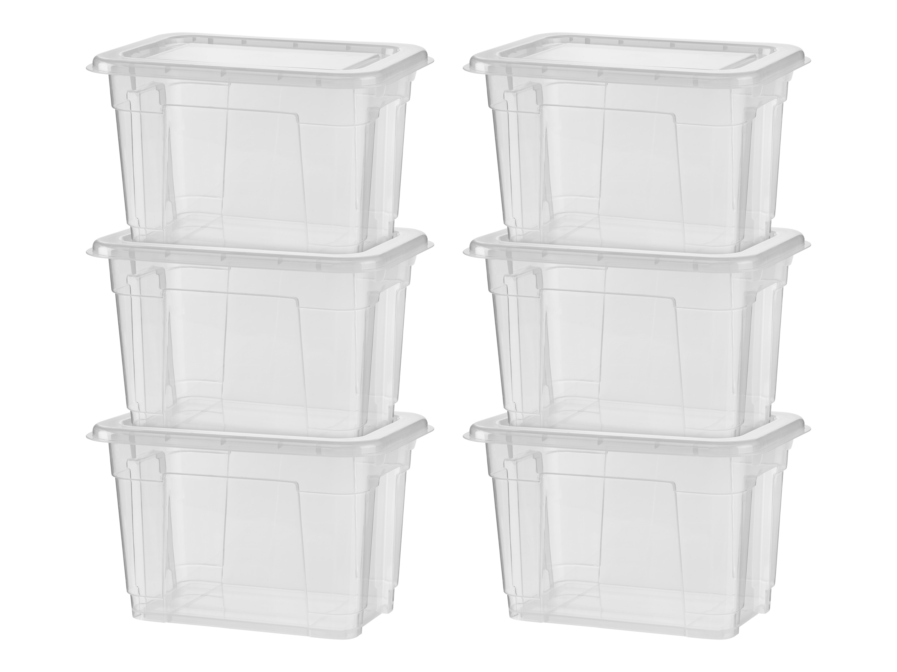 W5 Set van 6 opbergboxen met deksel