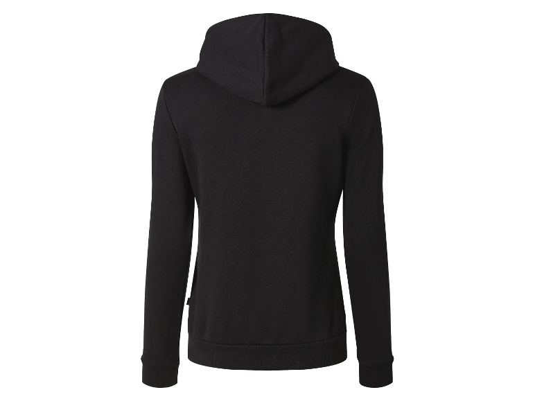 Zwarte hoodie voor dames.