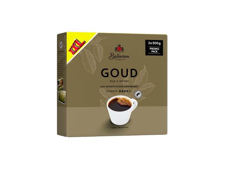 Bellarom Goud gemalen koffie, voordeelverpakking 2x 500 g