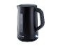 Zwarte SilverCrest waterkoker met waterniveau-indicator en aan/uit-lampje.