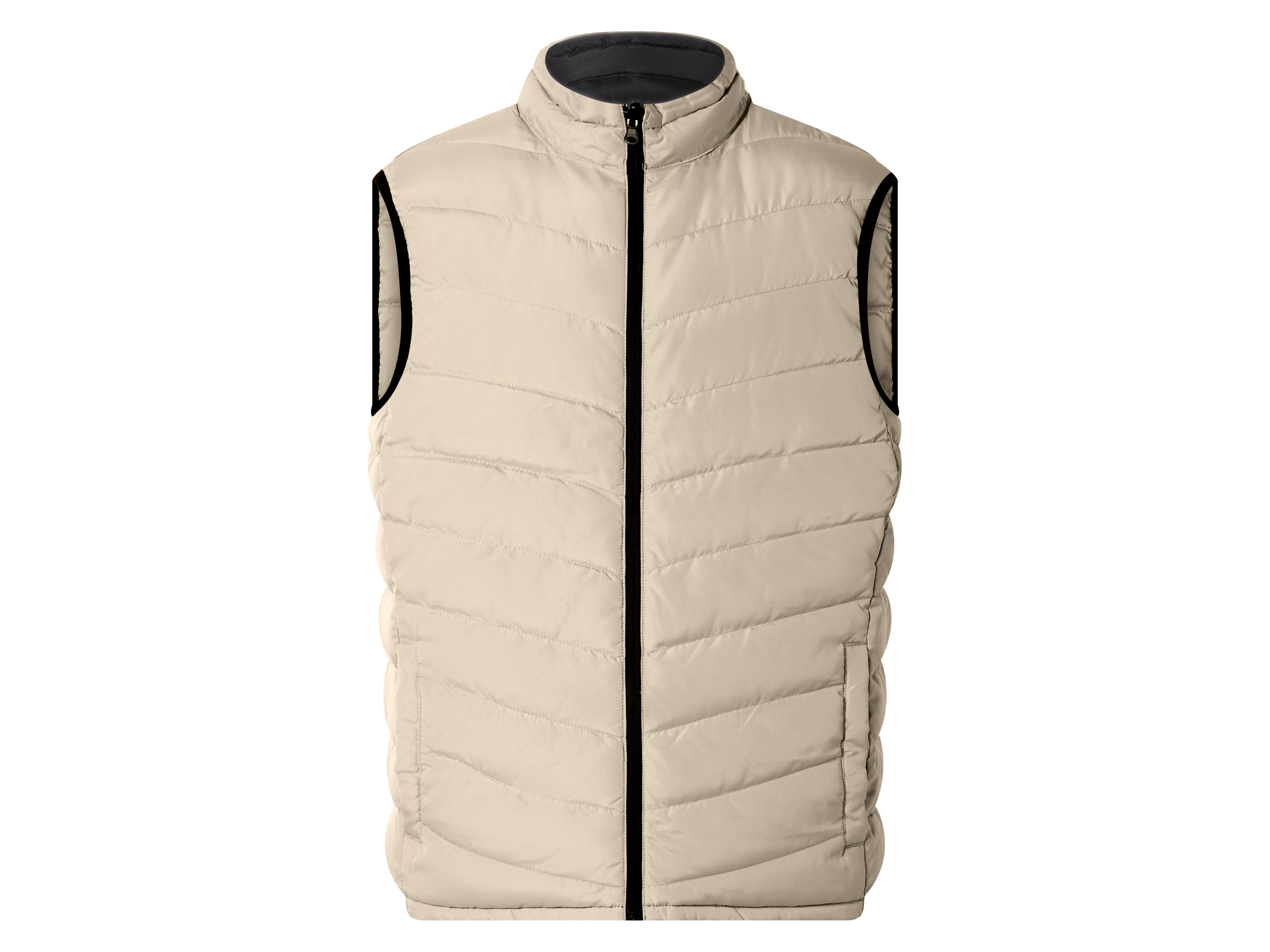 esmara Men Heren bodywarmer (Zwart/beige, XL)