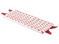 Microvezel mop met rode bevestiging voor het schoonmaken van de vloer.