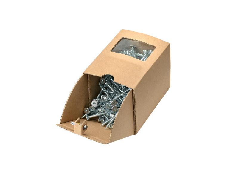 Schroeven in kartonnen doos.