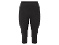 Zwarte capri leggings van zachte stof.