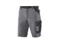 Grijze werkshorts met zijzakken en zwarte details.