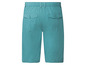 Turquoise korte broek met elastiek in de taille.