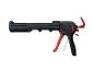 Zwart en rood kitpistool, geïsoleerd op een witte achtergrond