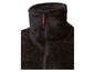 Zwart fleece jack met hoge kraag en rits.