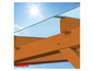Houten constructie met glazen dak, Baufix merk.