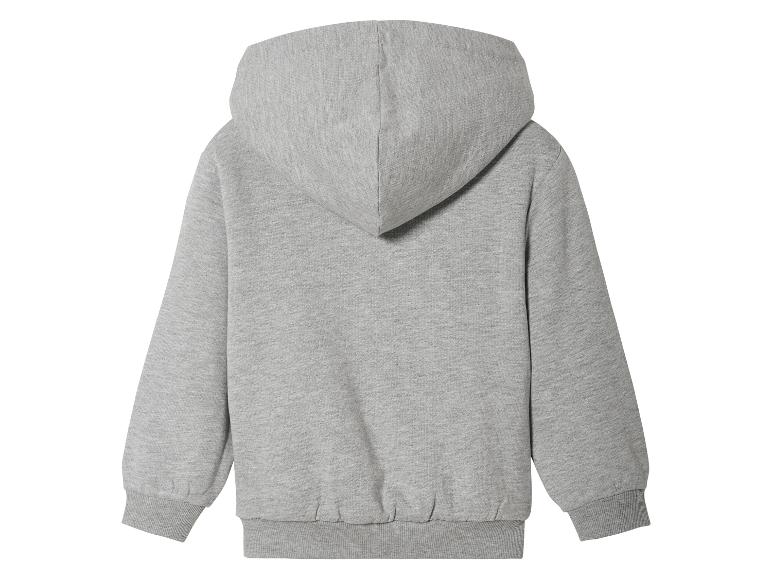 Een grijze hoodie met capuchon voor kinderen.