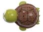 Groene en bruine schildpad nachtlamp met sterren en maan.