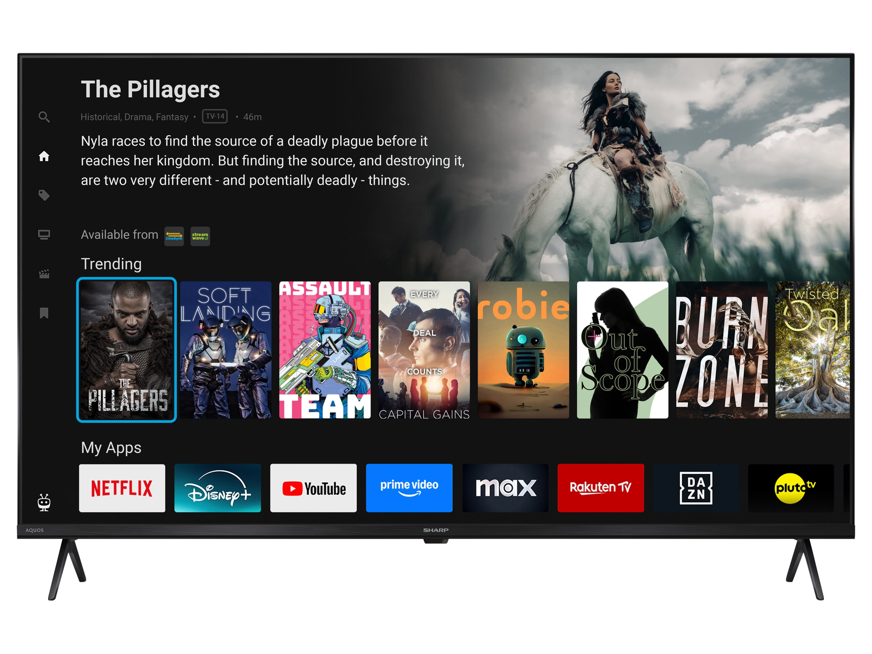 Sharp 43 inch 4K Ultra HD QLED TiVo™ Smart TV afbeelding